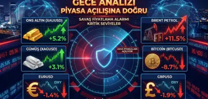 Asya piyasaları açılışı ve gece analizi; altın, gümüş, brent petrol, bitcoin ve döviz kurları savaş fiyatlaması tablosu